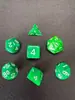 Patrón de mármol multicolor de dos colores tablero de juego de mazmorra juego de rol dnd acrílico poliédrico set de 7 piezas dados