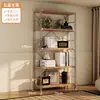 Novo Modelo Rack de Armazenamento de Chão para Sala de Estar Quarto Estilo Japonês Rack de Armazenamento com Eixo Óptico para Cozinha Micro-ondas Rack de Armazenamento para Armazém