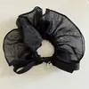 Coreia do Sul Dongdaemun Laço de Organza Elástico de Cabelo Intestino Pingente de Coração Cor Sólida Temperamento Estilo Ballet Elástico de Cabelo Flor de Cabeça
