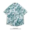 Camisas Florais de Manga Curta para Homens e Mulheres, Férias na Praia Havaiana, 60 Cores, Camisas de Manga Meia-Manga com Caimento, Atacado de Fábrica Transfronteiriço