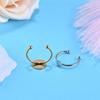 Anillos Ajustables de Acero Inoxidable para Montaje de Joyería DIY al por Mayor, Monturas de Anillo Lisas, Monturas Vacías, Anillos con Bandeja, Bases para Anillos de Piedras de Tiempo