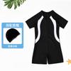 Traje de baño para niños, traje de entrenamiento de natación para niños y niñas, mismo tejido suave de secado rápido, traje de baño de una pieza, venta al por mayor