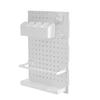 Estante de Almacenamiento con Panel Perforado para Puerta de Gabinete de Cocina Montado en Pared Almacenamiento de Escritorio para Puerta de Gabinete Interior de Pared Estante de Almacenamiento para Refrigerador