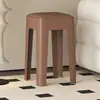 Taburete de plástico para uso doméstico, engrosado y resistente para adultos, adecuado para sala de estar y mesa de comedor, antideslizante, apilable, taburete alto simple