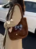 Bolsa de Tote Grande de Peluche Nueva y Linda para Otoño e Invierno 2026, Bolso de Hombro Versátil y Casual Peludo para Mujer