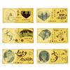 Billetes de oro para cumpleaños, billetes de oro conmemorativos y billetes de plata personalizados, celebraciones de aniversario de empresa, personalizados con logotipo e impresión a color, regalos personalizados.
