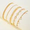 Pulseras de Cadena Multicapa de Joyería Europea y Americana de Venta Caliente Transfronteriza Joyería para Mujer Accesorios de Joyería para Manos de Alta Gama con Pedrería Joyería