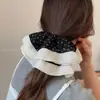 Estilo Francês Super Fada Renda de Rede Ponto Ondulado Laço Grande Camada Dupla Estilo Ballet Argola de Cabelo Acessório de Cabeça Novo Estilo Corda de Cabelo Payon Mulheres