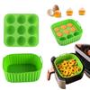 Suministro Exclusivo Transfronterizo de Juego de Bandejas de Silicona para Freidora de Aire, Bandeja para Hornear de Grado Alimenticio, Herramientas Especiales para Hornear Resistentes a Altas Temperaturas