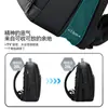 Mochila de Cuero Genuino de Primera Capa Estilo Nuevo para Hombres, Mochila Ligera y Expandible para Laptop para Viajes de Negocios, Bolsa de Gran Capacidad, Marca Bo