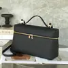Bolsa de Couro Genuíno Mais Vendida para Outono e Inverno para Mulheres Lp27 Bolsa Lancheira Couro Bovino de Primeira Camada Grande Capacidade Bolsa de Ombro Transversal para o Dia a Dia