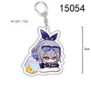 Chaveiro de Anime Periférico Honkai Star Rail Orvalho Branco 7 de Março Verde Quercetina Acrílico Pingente Dupla Face