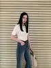 Suéter para Mujer Neihe Estilo Old Money Tejido de Punto Trenzado Cuello Polo Manga Corta Modelo Nuevo Otoño 2026 260215