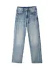 Ropa para Hombre Maple House / Jeans Rectos Estilo Retro Americano para Hombre, Corte Holgado, con Bolsillos de Letras Prensadas, Pantalones Largos para Hombre Estilo High Street