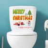 Pegatina de Navidad Shangyi New para Inodoro Feliz Navidad Autoadhesiva Impermeable Pegatina de Pared Pegatina Decorativa para Baño Venta al por Mayor Transfronteriza