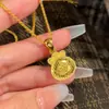 El mismo estilo que en la joyería: Colgante de bolsa de la suerte de escamas de dragón picadas, candado Ruyi de carácter de la fortuna CNC ultrabrillante, artesanía 5G, colgante de clavícula de tendencia nacional