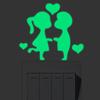 Comercio exterior nuevas pegatinas de pared decorativas luminosas de estrella de cinco puntas sala de estar dormitorio creativas fluorescentes interruptor autoadhesivas pegatinas de animales pequeños
