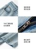 Jeans Cropped Rectos con Forro de Felpa para Mujer, de Cintura Alta, Adelgazantes, Pantalones de Pierna Ancha Azul Claro, Pantalones Cálidos de Otoño e Invierno para Mujer, En Stock