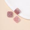Cuentas Espaciadoras de Zorro Colgante de Ágata de Cuarzo Rosa Accesorios de Pulsera de Cristal DIY Semi-Terminados Cuentas Mariposa Flor Melocotón Cuentas Espaciadoras