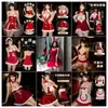 Ropa de Muñeca Amor Navidad Cosplay Uniforme Terciopelo Camisón Juego de Rol Lencería Sexy Camisón de Nochevieja