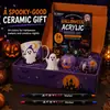 Plumas de pintura acrílica de doble punta de 24 colores para pintar cerámica, tazas de vidrio, piedras, madera, bolígrafos de graffiti de Halloween para bricolaje