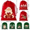 Bolsa de Terciopelo Navideña 2026 Bolsa de Papá Noel Bolsa de Regalo para Niños Decoración Navideña Grande Bolsa con Cordón