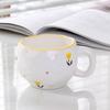Internet Celebridade Alto Valor de Cor Estilo Japonês Criativo Pintado à Mão Xícara Chá da Tarde Ins Estilo Nicho Terno de Cerâmica Xícara de Café Pires
