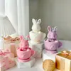 Vela Perfumada de Conejo Taza de Té Diseño Lindo Cera de Soja Regalo Estilo Ins Transfronterizo Decoración del Hogar Vela