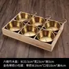 Jiugongge Creativo vajilla comercial restaurante de hot pot tienda de barbacoa plato de carne y verduras caja de bambú y madera bandeja plato con compartimentos
