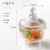 Tarro de cristal transparente de lujo estilo ins, tarro de almacenamiento multifuncional, ambiente de mesa de boda, decoración del hogar, botella de almacenamiento