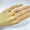 Anillo de Moissanita Moda Simple Estilo Europeo Anillo de Boda Anillo para Dedo Anular de Mujer Anillo de Plata de Ley S925 Para Mujer En Stock Venta al por mayor