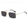 Jamie 3425 Gafas de Sol de Moda Tendencia Gafas de Sol con Lente Oceánica Montura Completa de Metal Cuadradas Marco Grande Gafas de Estilo Callejero