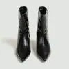 Zapatos de mujer transfronterizos al por mayor 2026 otoño e invierno nuevas botas de mujer punta fina tacón de aguja moda botas versátiles botas de otoño botas cortas para mujer