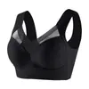 Sutiã Esportivo Sem Costura de Seda Gelada para Mulheres, Sem Fio, Push-Up, Tamanho Grande, Belo Design nas Costas, Lingerie Sexy, Bojo Completo