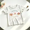 Camiseta de Manga Corta de Verano 2026 para Niñas de Amazon, Camiseta Básica de Media Manga de Seda Helada para Niños, Top Elegante para Bebé