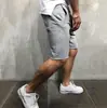 Pantalones Deportivos Transfronterizos Estilo Europeo y Americano para Hombre Lisos para Correr y Entrenamiento Color Sólido Exportación Pantalones de Cinco Puntos