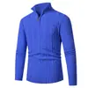 Amazon Nossa Nova Malha Casual Masculina Marca Tendência Moda Pulôver Twist com Meio Zíper Malha Jovem para Homens