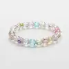 Cuentas de criolita transparentes de 8 mm, colores mezclados, superficie lisa, cuentas redondas, accesorios para joyería DIY, accesorios para bolsos de cuentas, pulseras, materiales de accesorios