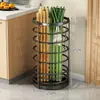 Piso de Cocina Anillo de Hierro Colocar Cesta de Verduras Cebollas Verdes Gruesas Camote con Placa de Hierro para Piso Estante de Cocina Apoyado contra la Pared