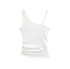 Camisola Irregular y Chic para Mujer, Estilo Verano, Corte Ajustado, Diseño con Cintura Fruncida, Top Sexy para Chicas Calientes