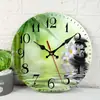 Reloj de Pared Floral y de Pájaros Vintage, Estilo Campestre Chino, Reloj Artístico de Pájaros y Flor de Ciruelo, Decoración de Pared para Sala de Estar y Dormitorio