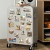 50 Piezas de Pegatinas de Arte para el Hogar, Pegatinas Transparentes Impermeables DIY para Cuadernos, Teléfonos Móviles, Maletas, Pegatinas Decorativas de Grafiti
