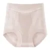 Nova calcinha feminina de veludo térmico jacquard de luxo leve estilo chinês, cintura alta, modeladora de quadril, confortável, macia, antibacteriana