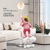 Astronauta foguete decoração grande piso sala de estar sofá boneca lateral decoração lâmpada com bluetooth housewarming presente