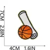 Fornecimento Exclusivo Transfronteiriço de Patches Bordados com Tema de Formatura com Elementos de Basquete e Futebol, Patches Termocolantes para Uniformes de Formatura, Roupas e Decorações de Bolsas