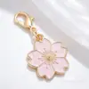 Serie mixta rosa accesorios para joyería DIY, colgantes de aleación con flores pintadas al óleo para estudiantes, colgantes para bolso y pendientes