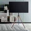 Soporte de piso móvil para TV de 32 40 50 65 pulgadas, trípode, soporte de madera de haya maciza, soporte de piso al por mayor