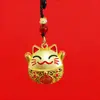 Llavero Colgante de Aleación Hueco de Gato Estilo Chino Accesorio de Metal Adorno de Alta Gama Regalo Decoración