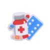 Atención Médica Transfronteriza Lindo Dibujo Animado Parche de Goma Suave de PVC Funda Personalizada para Teléfono Móvil Decoración Plana Accesorios para Joyería DIY Venta al por Mayor