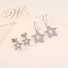Pendientes de Estrella Completamente Diamantados Pendientes de Diseño Pendientes de Lujo Accesible de Nicho Pendientes Versátiles de Moda Joyería Transfronteriza Venta al por Mayor